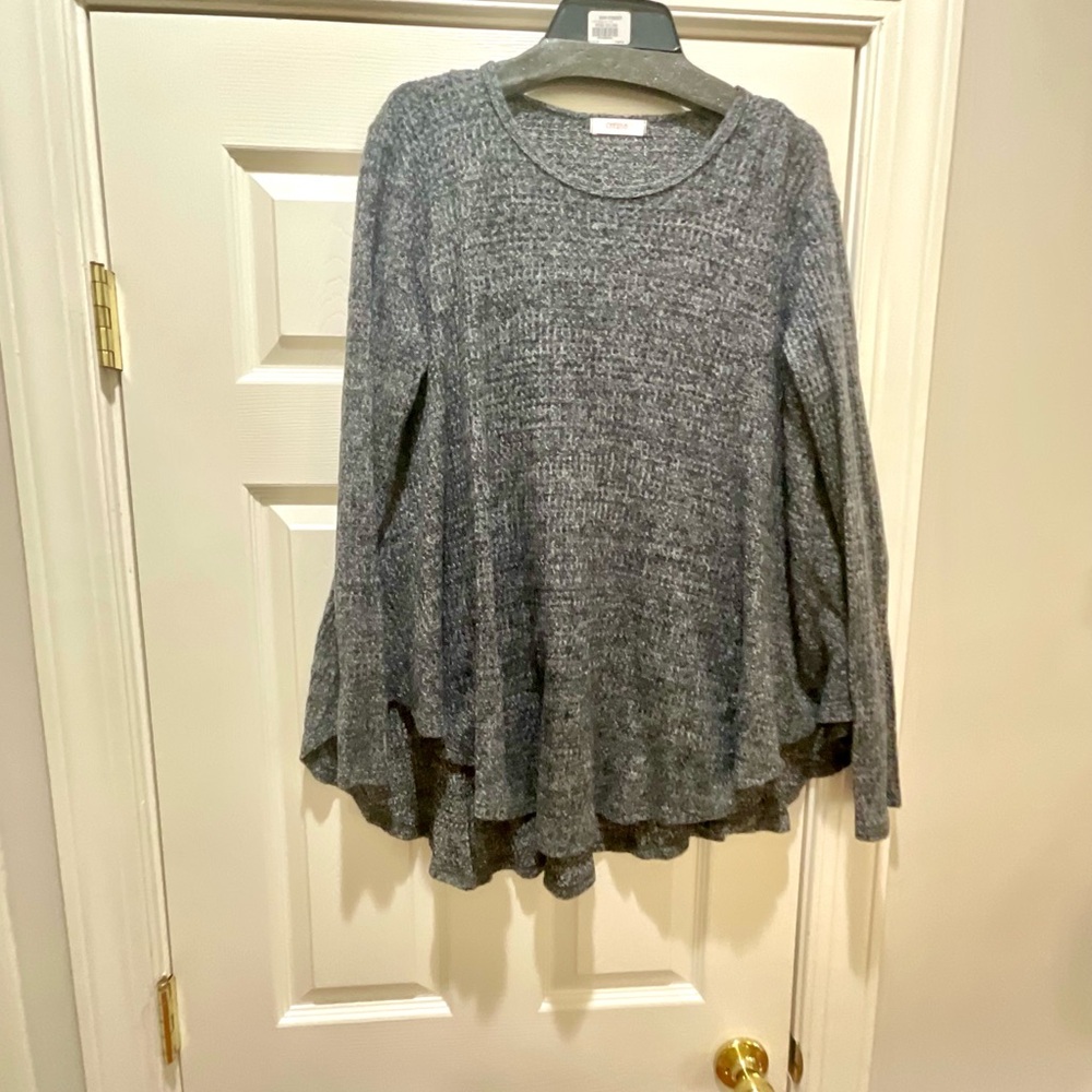 Cherish Charcoal Scoop Neck Sweater